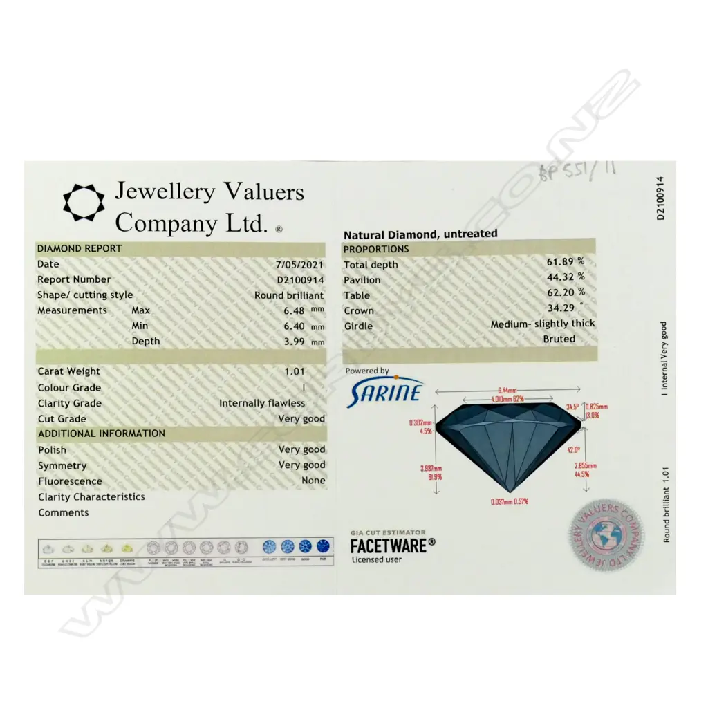 An estate 18ct gold and diamond solitaire ring Image 1++