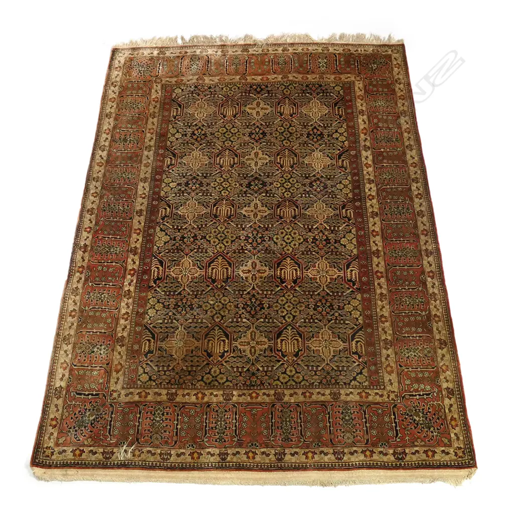 A superb old Qum hand knotted carpet Image 1++