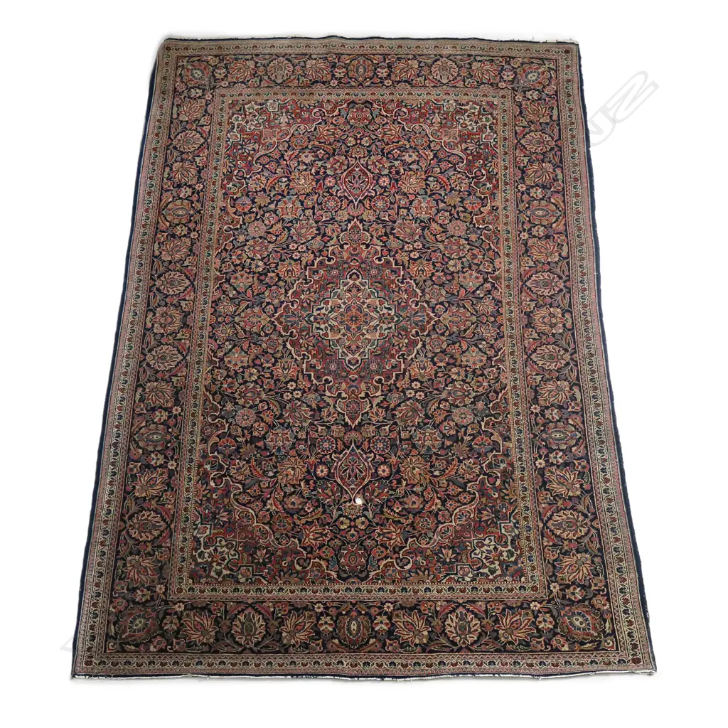 A pair of 1920s American Saruk hand knotted wool on cotton rugs Image 1++