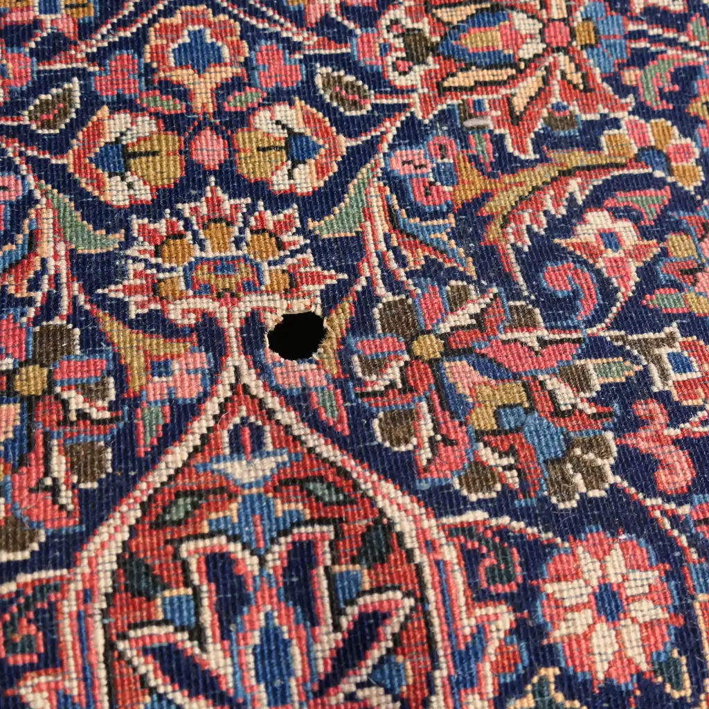 A pair of 1920s American Saruk hand knotted wool on cotton rugs Image 1++