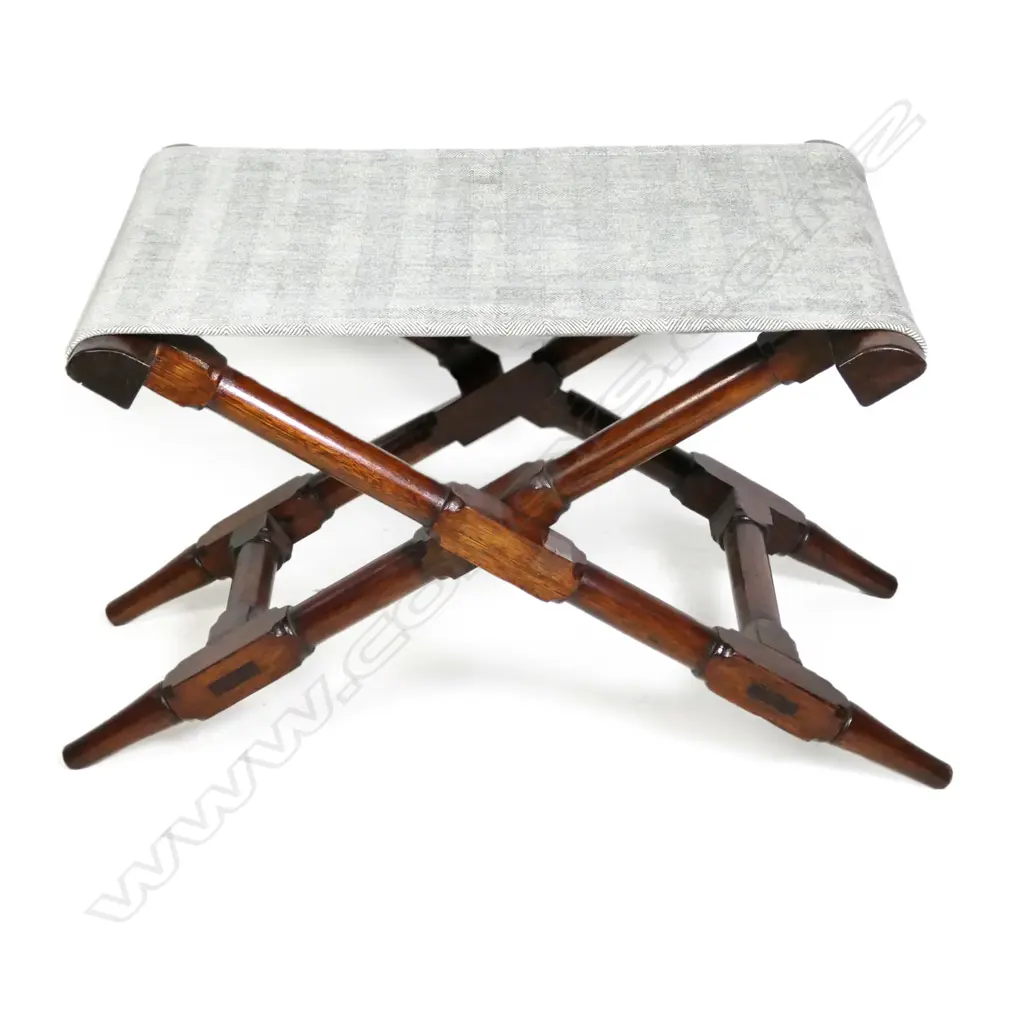 A Georgian style mahogany folding luggage rack Image 1++