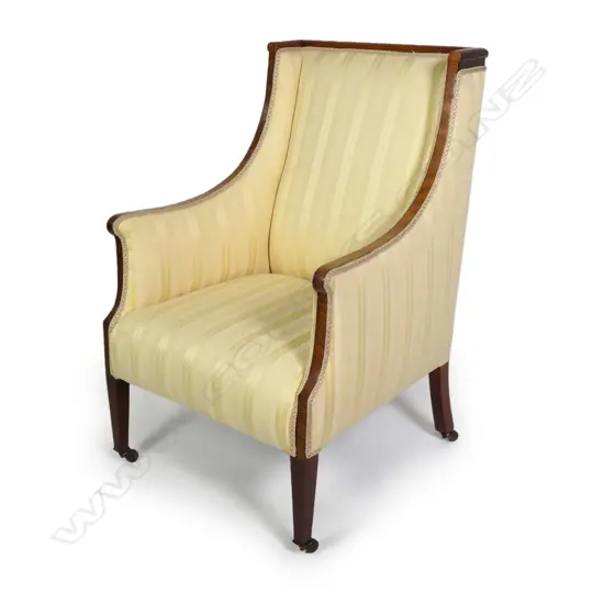 An Edwardian Sheraton Revival bergère