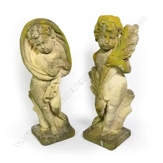 A pair of Church Stone garden statues