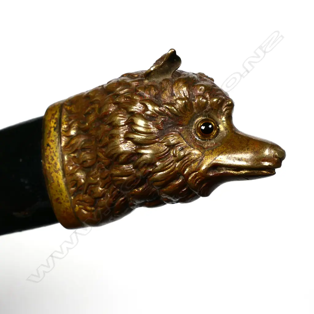 A 19thC gilt brass fox head handled paper knife Image 1++