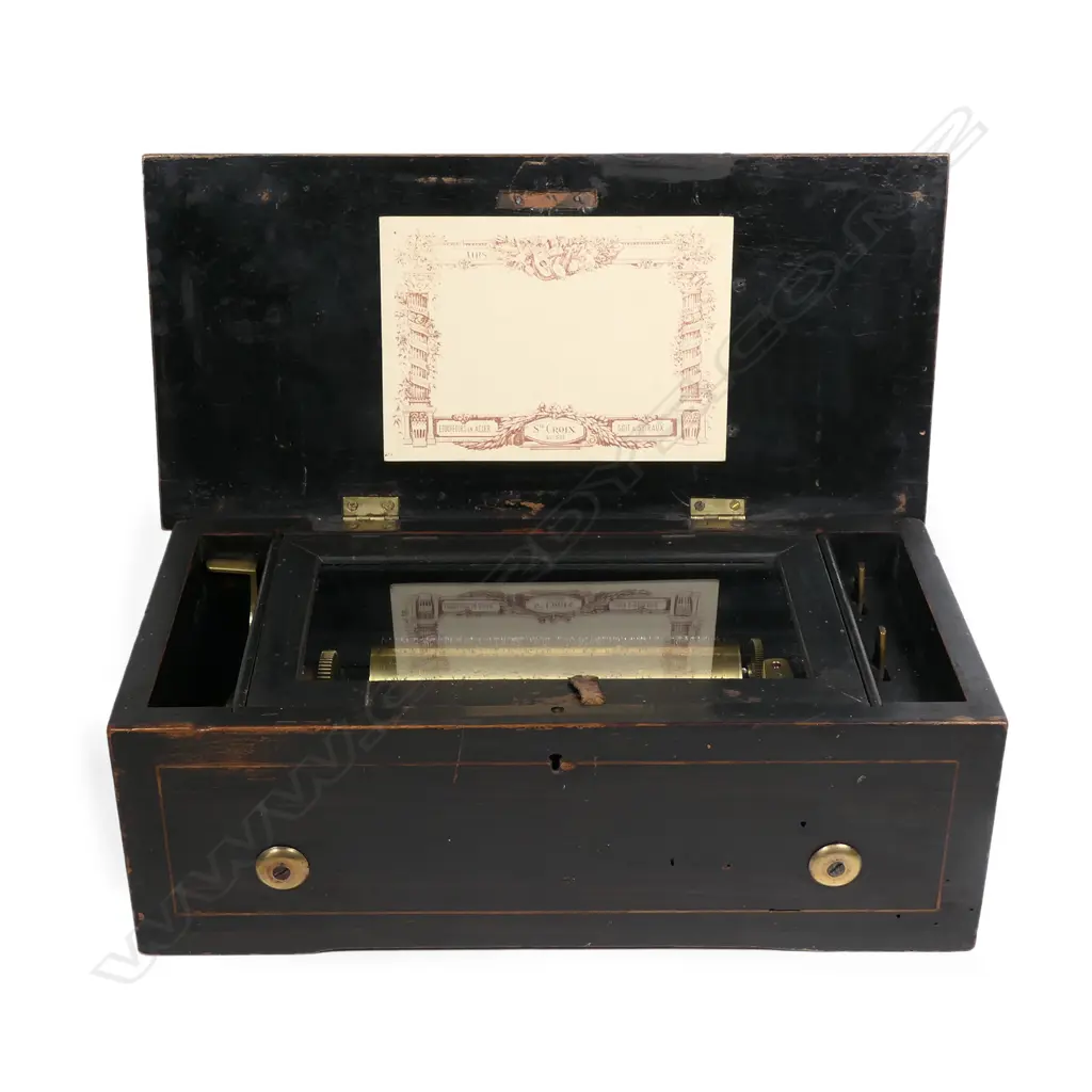 A 19thC Swiss music box Image 1++