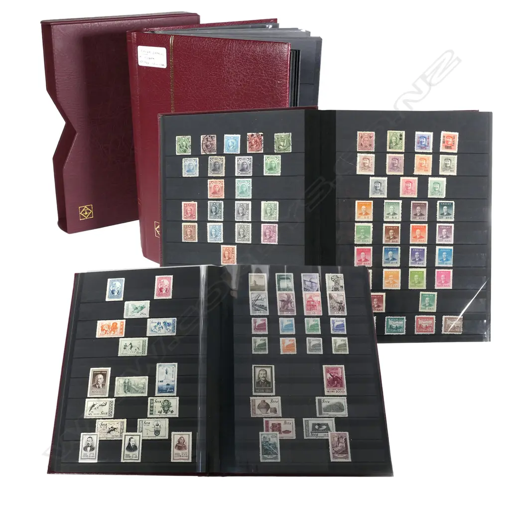 A large Chinese stamp collection in album Image 1++