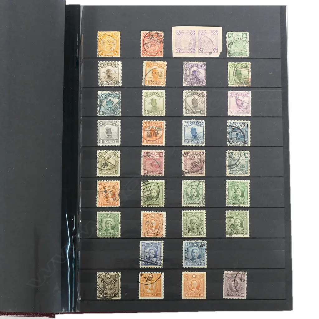 A large Chinese stamp collection in album Image 1++