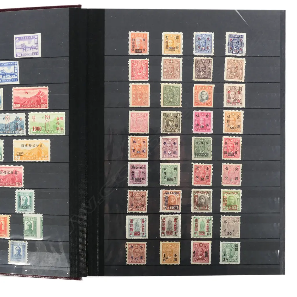 A large Chinese stamp collection in album Image 1++