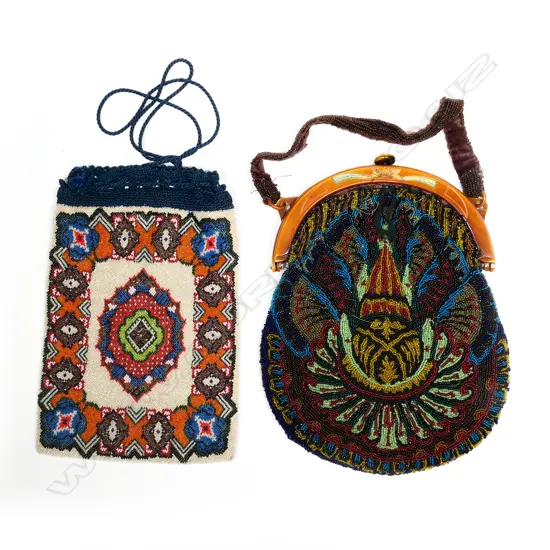 Two vintage beaded bags