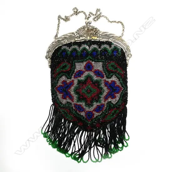 A vintage beaded bag