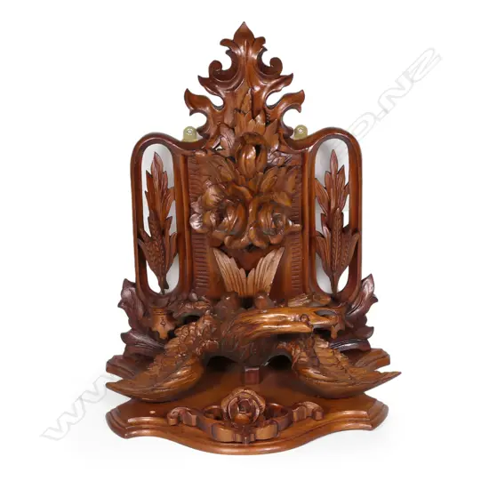 A large and impressive carved kauri colonial period wall sconce