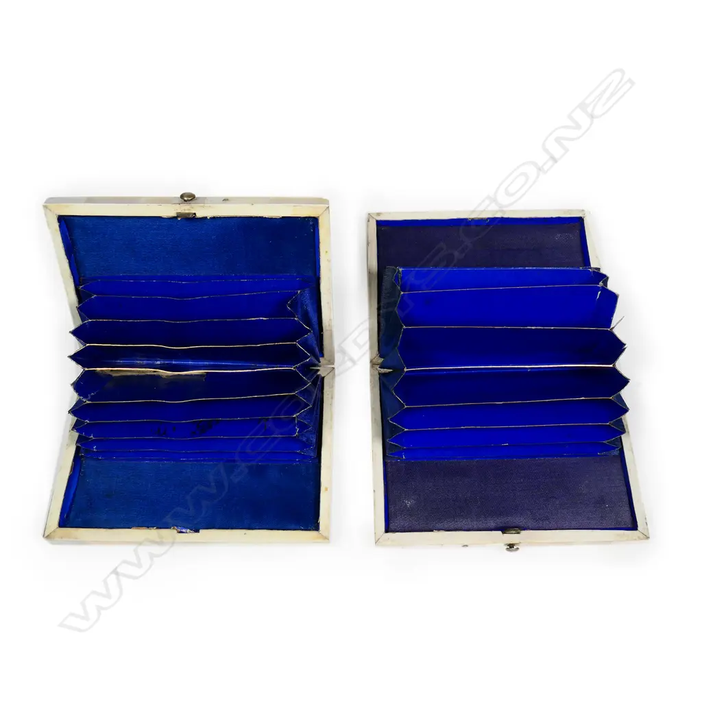 Two Victorian mother-of-pearl card cases Image 1++