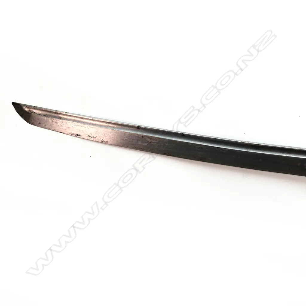 A Japanese early katana blade in mixed fittings including WW2 cloth and ray skin bound hilt Image 1++