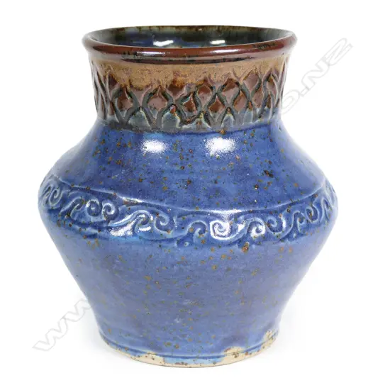 Barry Brickell decorated vase