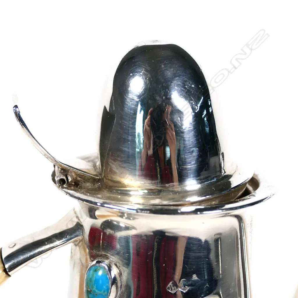 A rare Archibald Knox three-piece Cymric silver coffee service for Liberty & Co. Image 1++