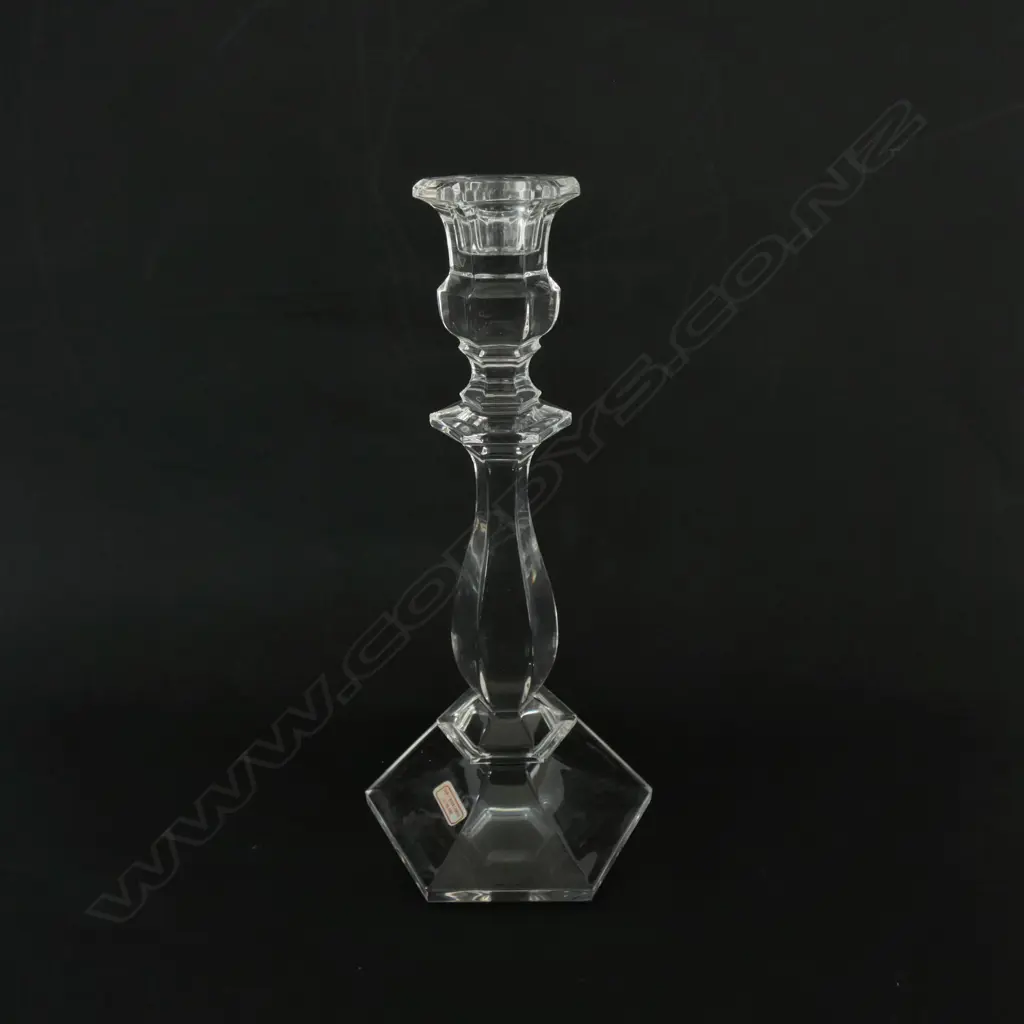 A pair of Val St. Lambert crystal candlesticks Image 1++