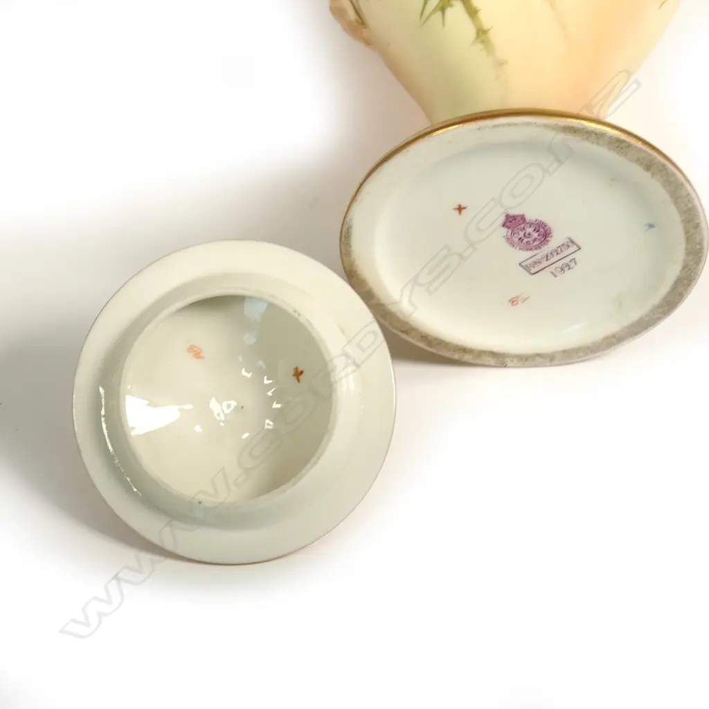 ROYAL WORCESTER DBLE LIDDED VASE / POTPOURRI C.1900 H.270mm Image 1++