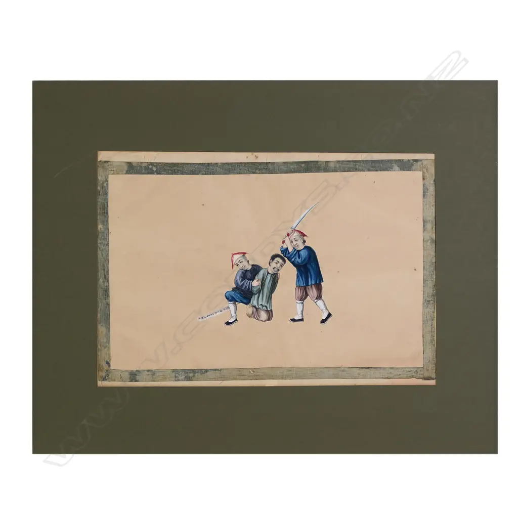 Four late 19thC Chinese watercolours on rice paper Image 1++