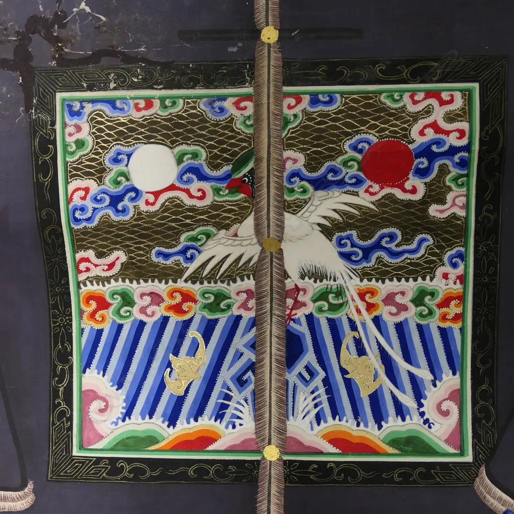 A pair of late Qing Chinese ancestor portrait scroll paintings Image 1++