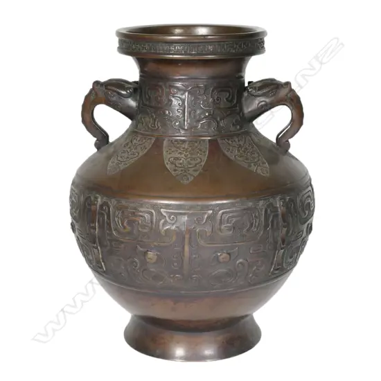 A large old Chinese bronze vase
