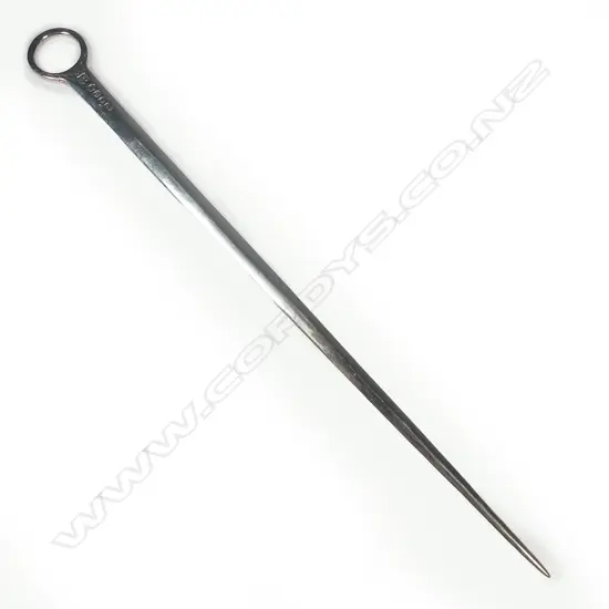 A George III silver meat skewer