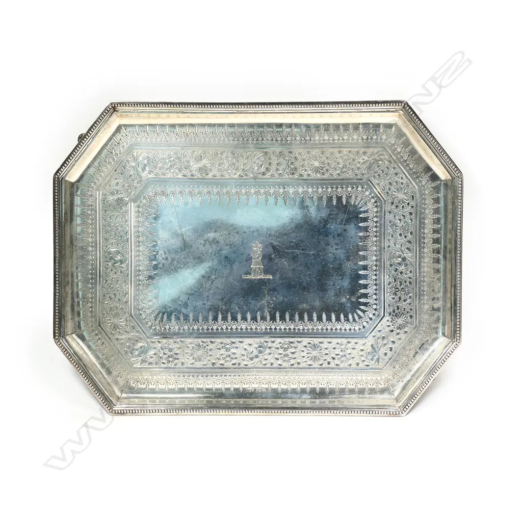 A Victorian silver tray Image 1++