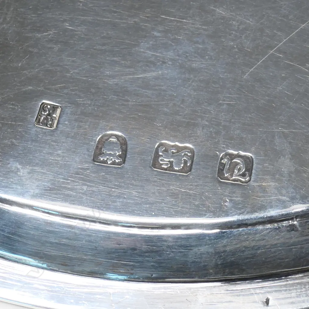 A quality pair of George III silver waiters Image 1++