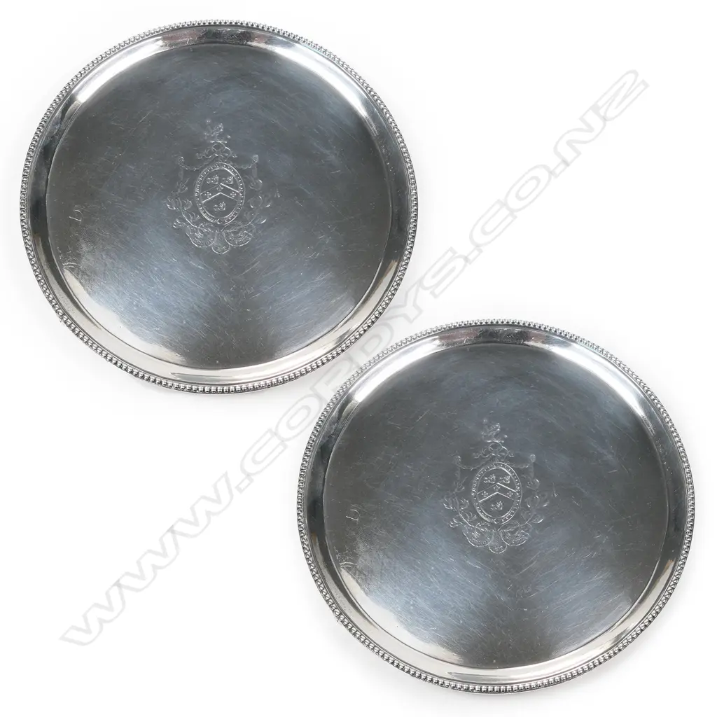 A quality pair of George III silver waiters Image 1++