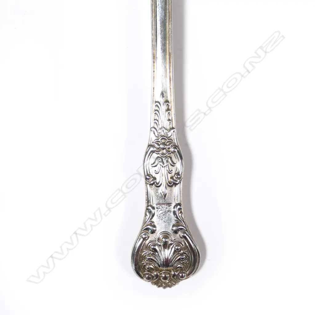 A good 61-piece 19thC double struck Queen’s pattern cutlery set Image 1++