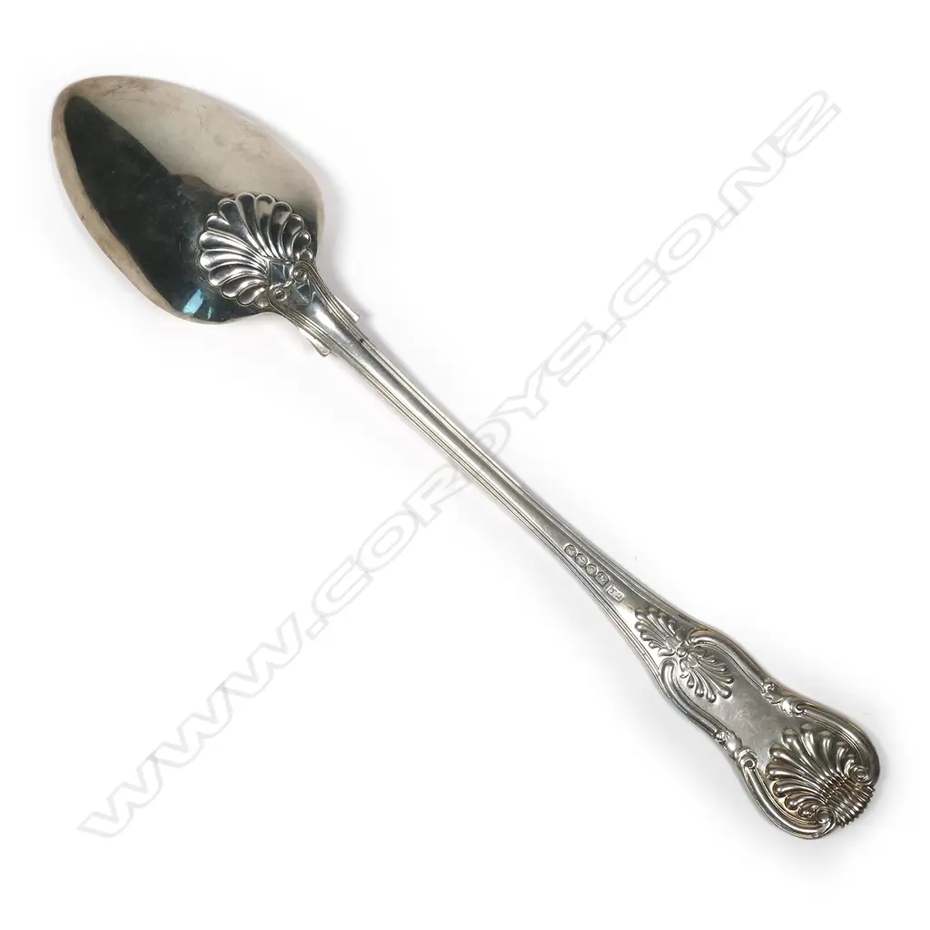 A heavy and impressive early Victorian silver serving spoon Image 1++