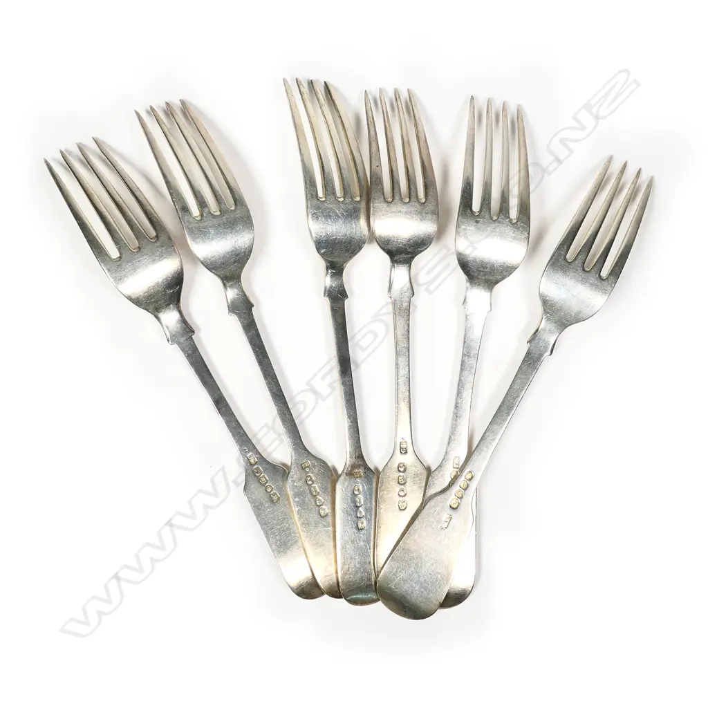 Six silver dinner forks Image 1++