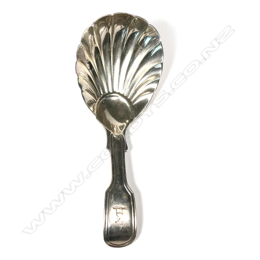A Victorian silver tea caddy spoon Image 1++