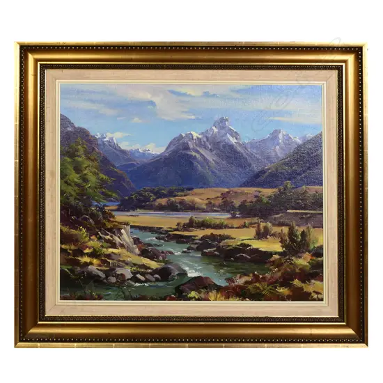 Peter Brown (1921-2005) 'Mt Cosmos from the Rees Valley