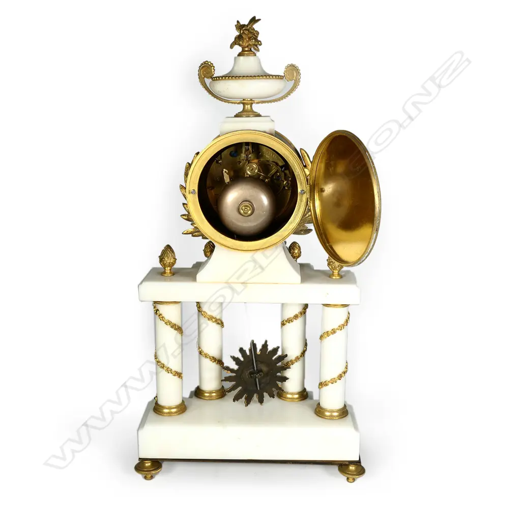 A 19thC French marble and gilt mantel clock Image 1++