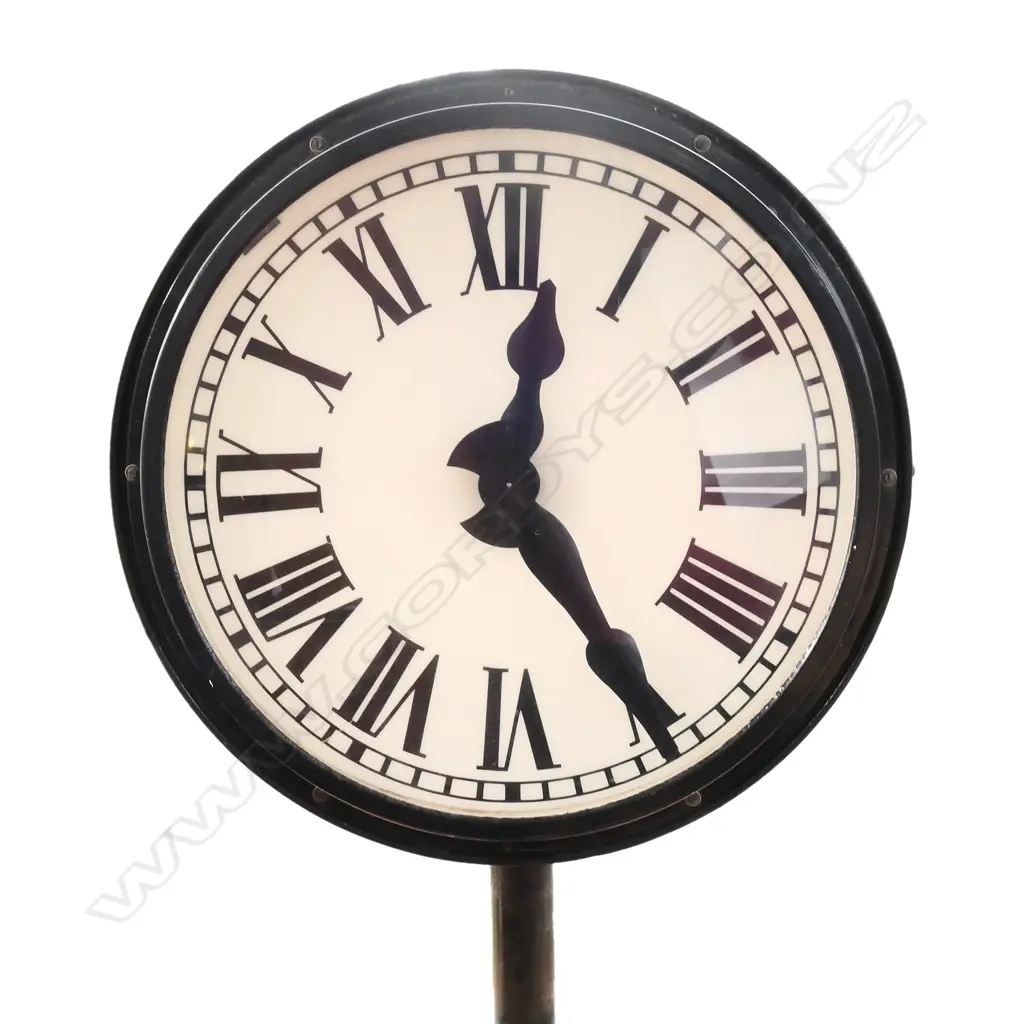 A large vintage double sided station clock Image 1++