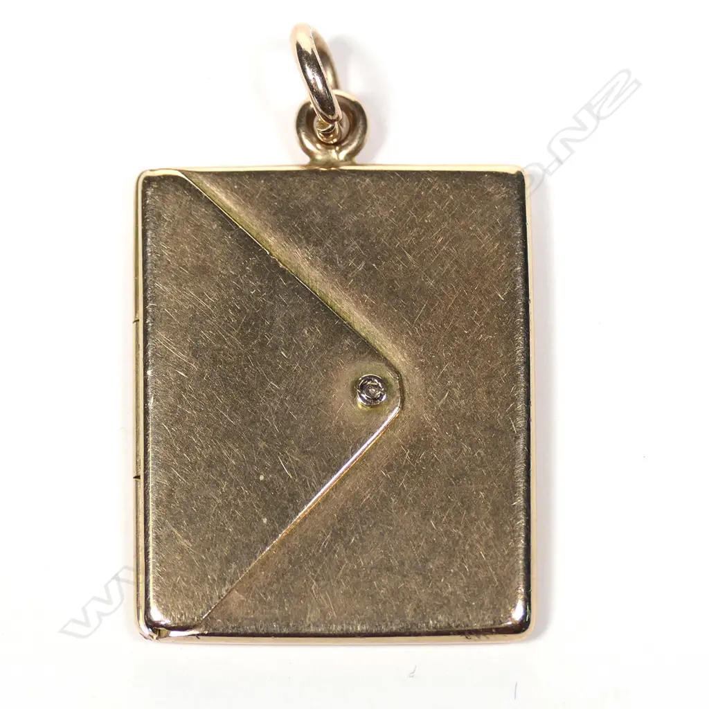 A c.1900 18ct rose gold stamp holder Image 1++