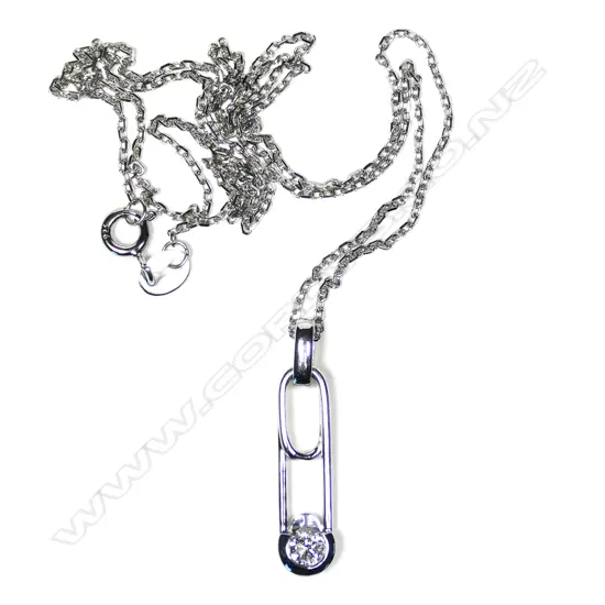 An 18ct and diamond pendant
