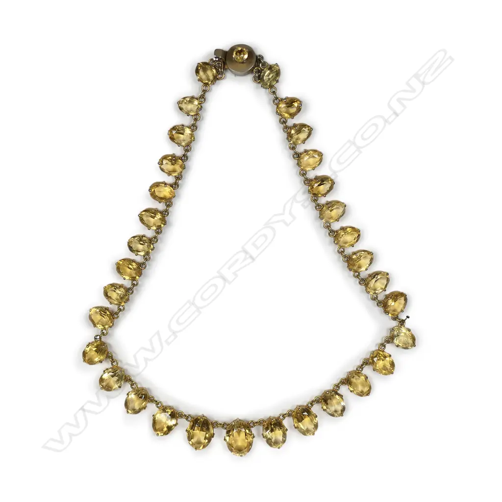 A vintage 32 citrine necklace Image 1++