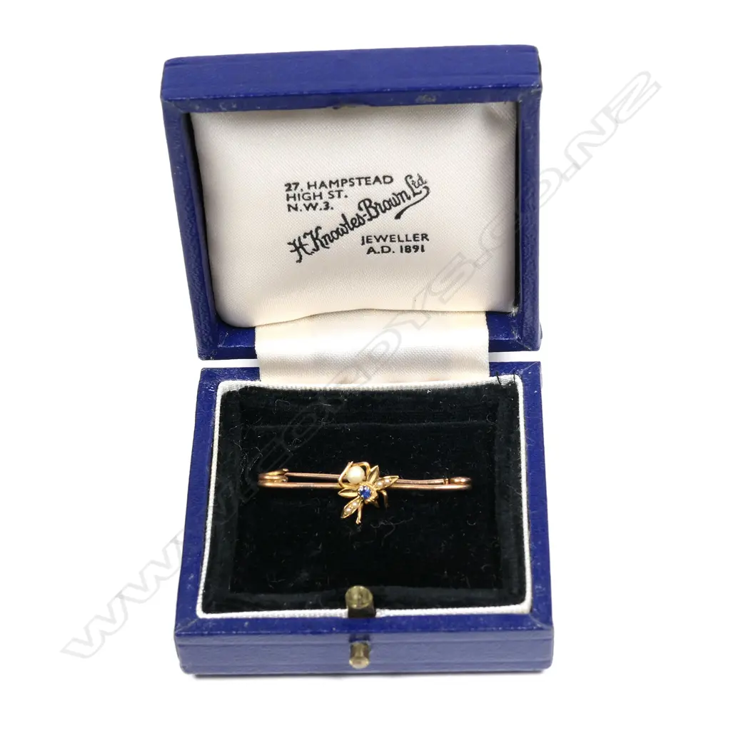 An Edwardian 9ct gold bug brooch Image 1++