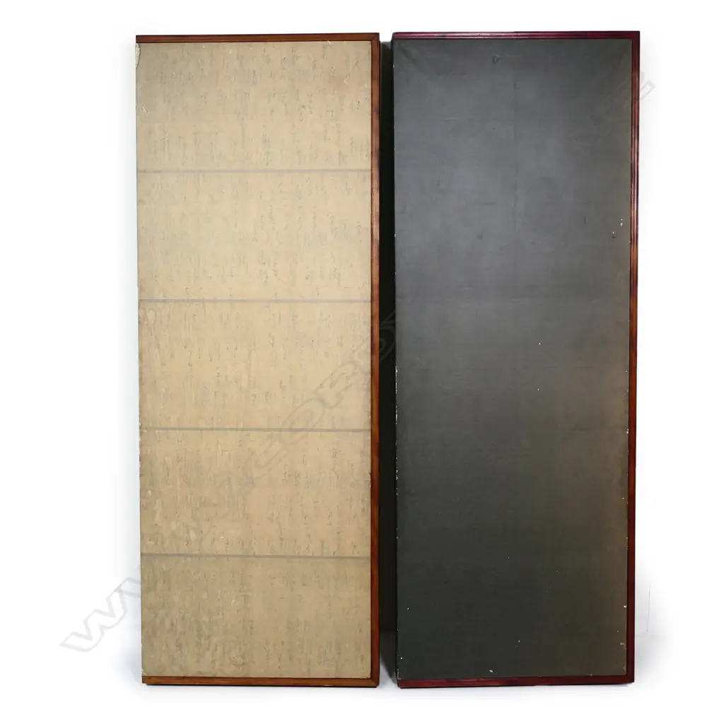 A pair of Oriental six-panel screens Image 1++