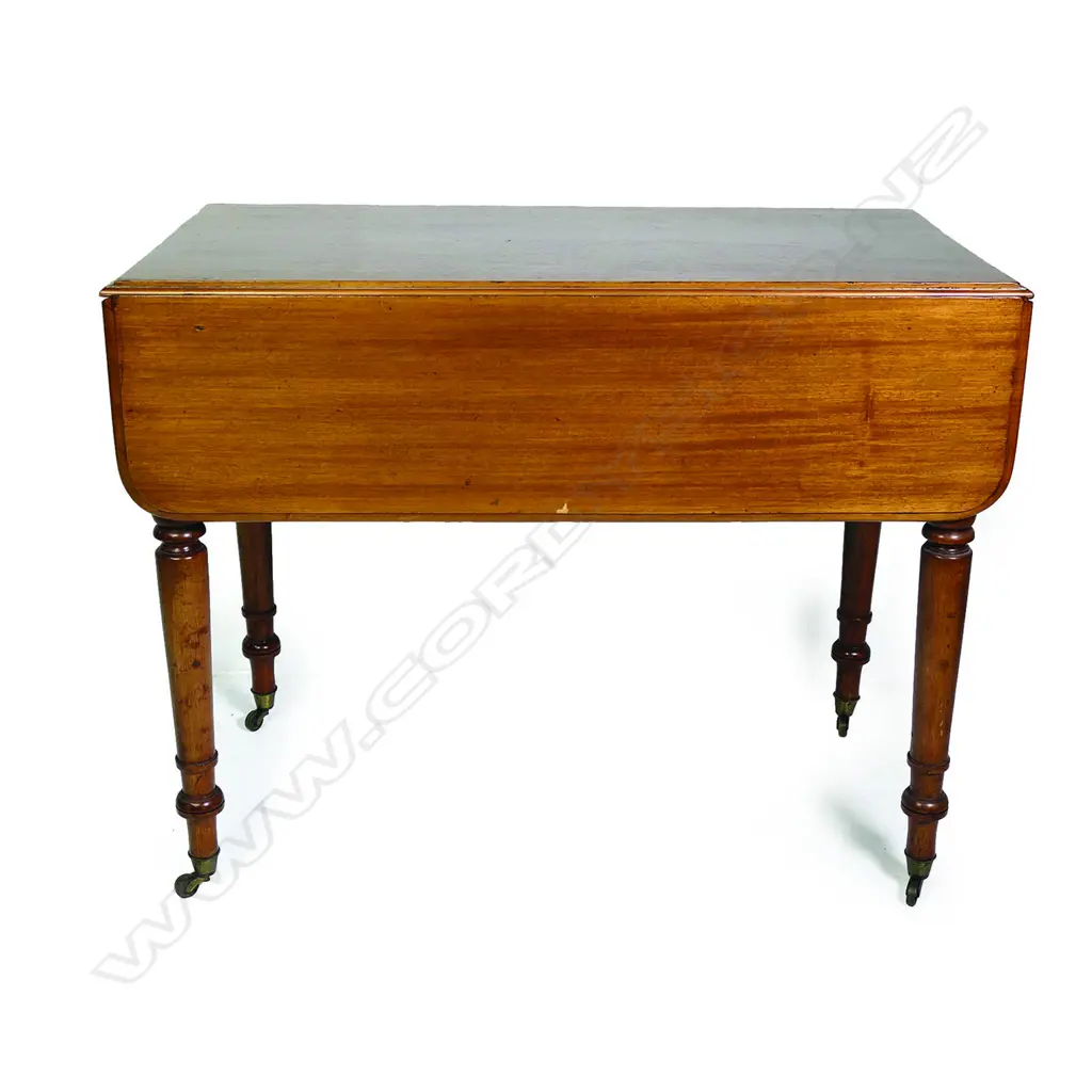 A Victorian mahogany drop leaf table Image 1++