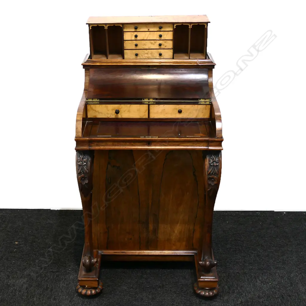 A Victorian rosewood davenport Image 1++