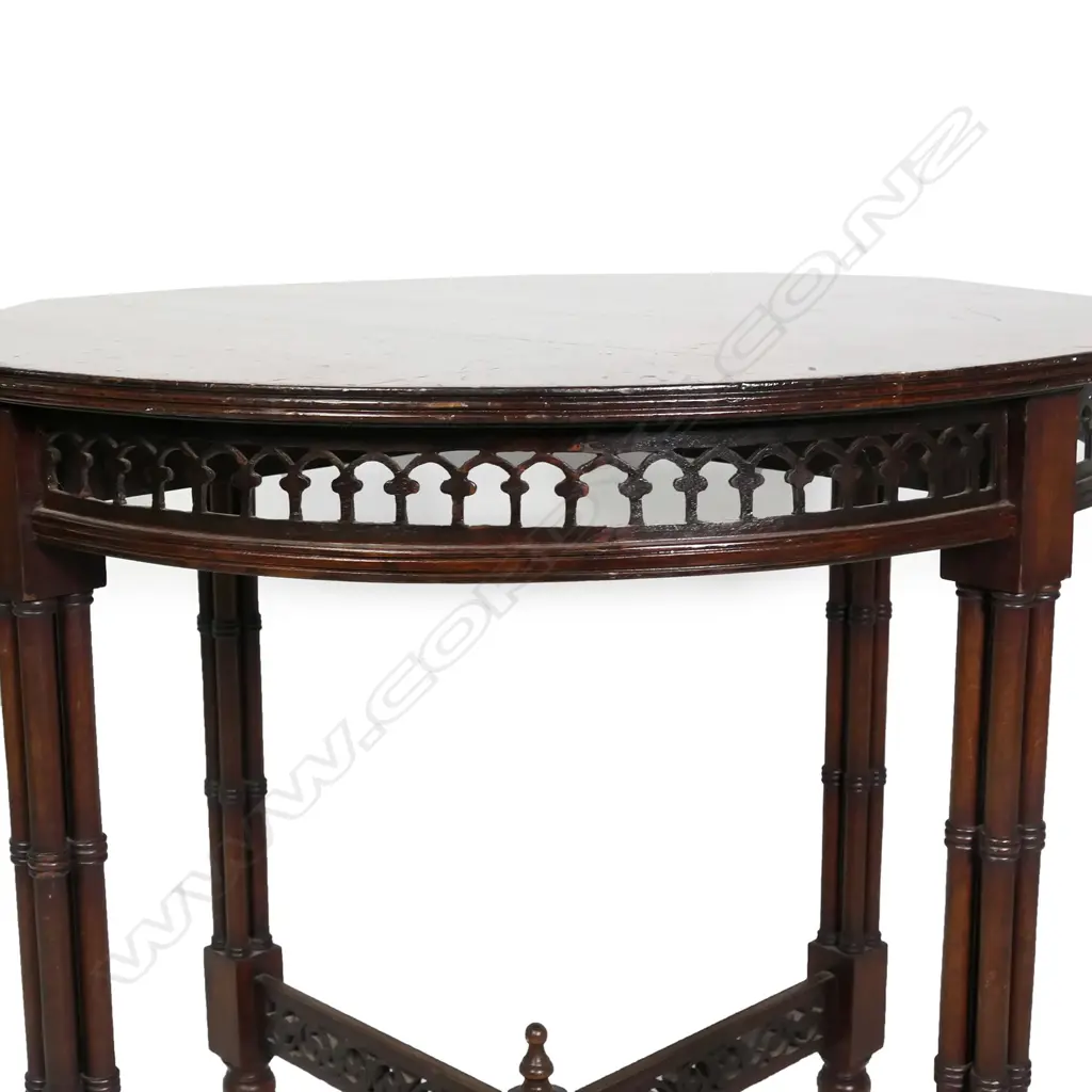 An Edwardian mahogany Chinese Chippendale style occasional table Image 1++