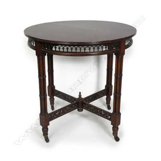 An Edwardian mahogany Chinese Chippendale style occasional table