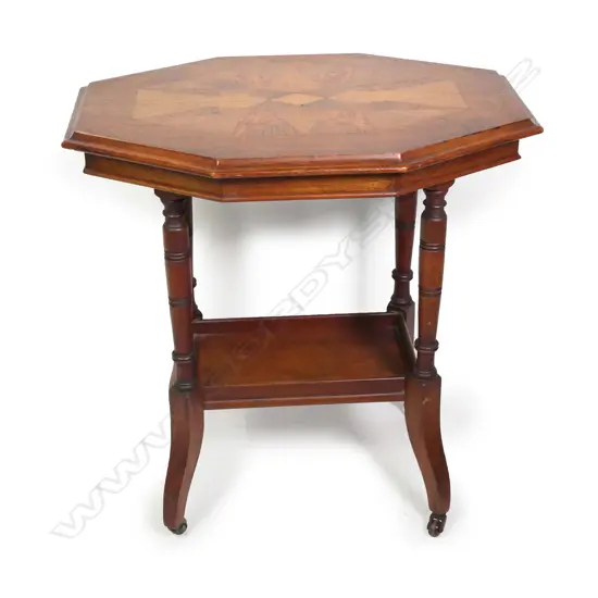A c.1910 NZ inlaid octagonal side table