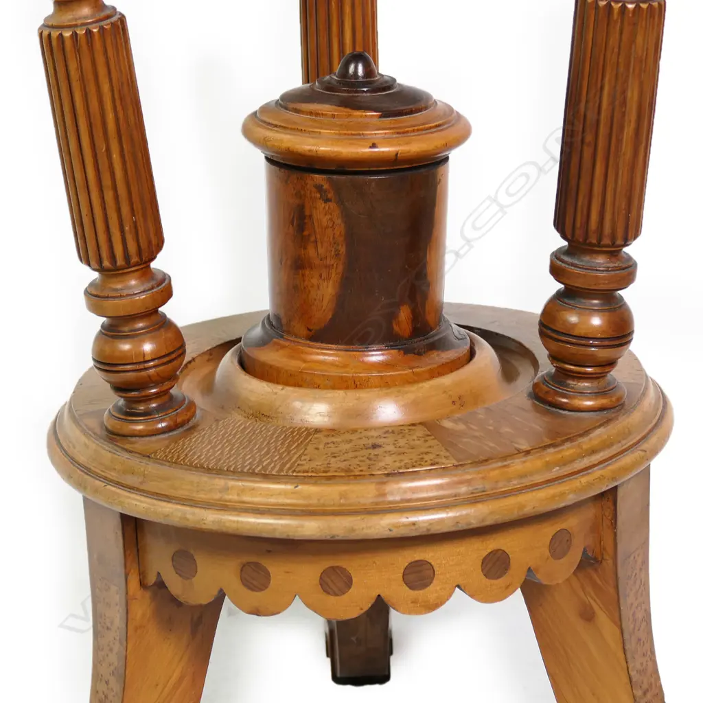 A rare and impressive New Zealand colonial Winks & Hall native timbers wine table Image 1++