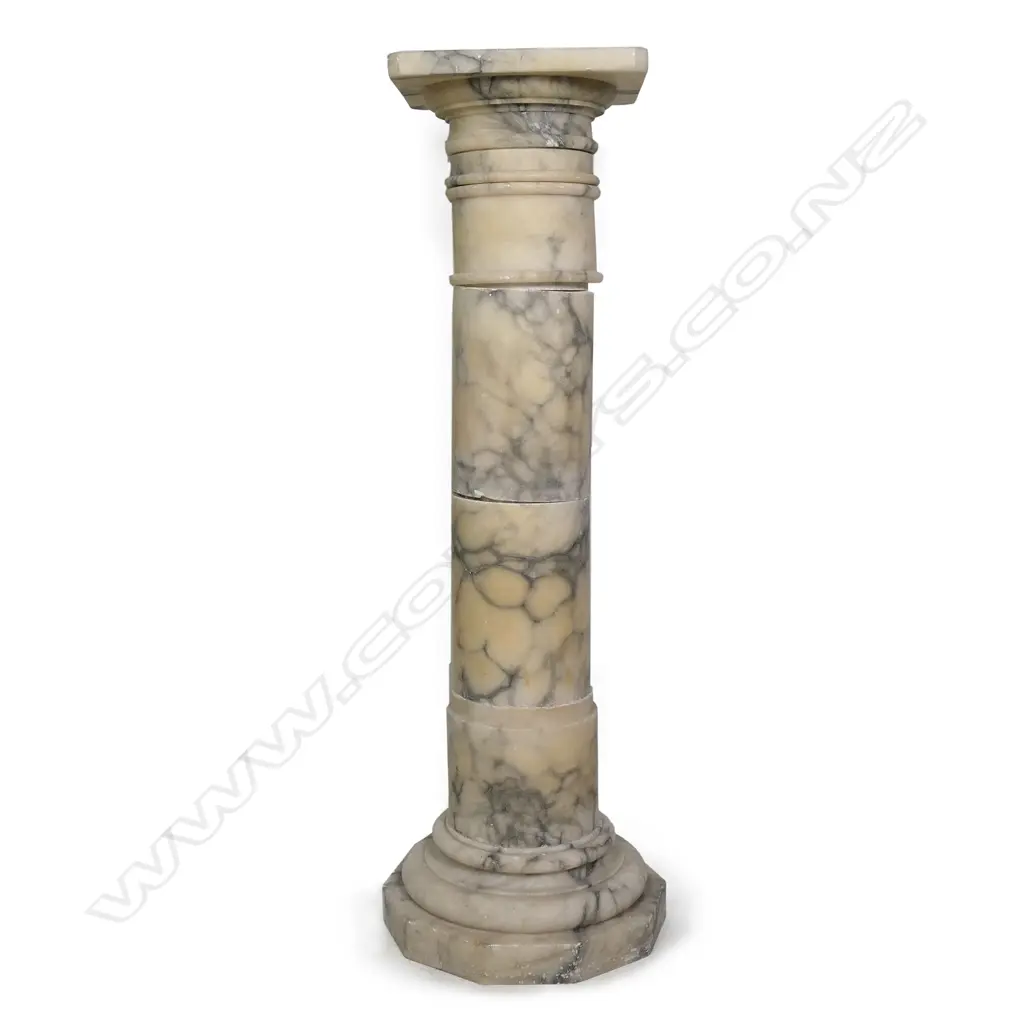 A 19thC alabaster sectional column Image 1++