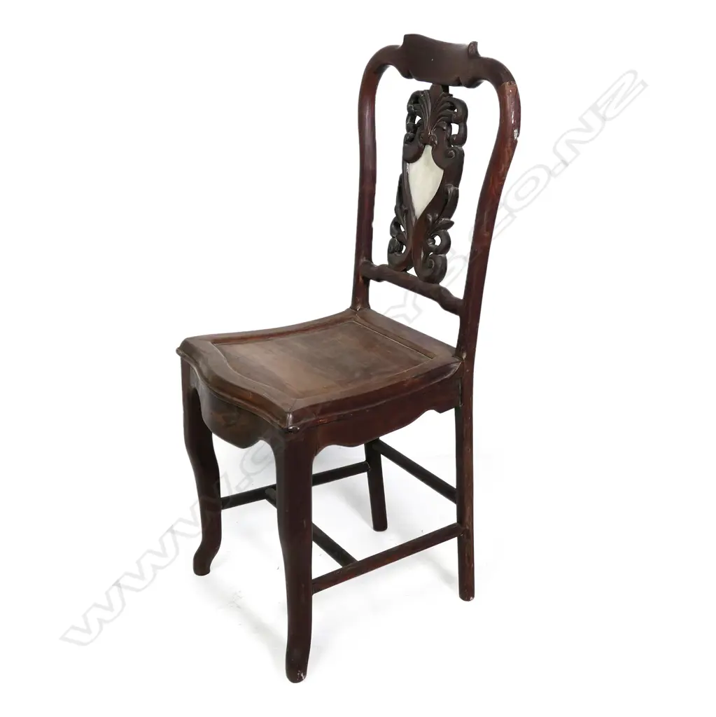 An early 20thC Oriental rosewood side chair Image 1++