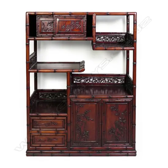 A good Chinese rosewood display cabinet