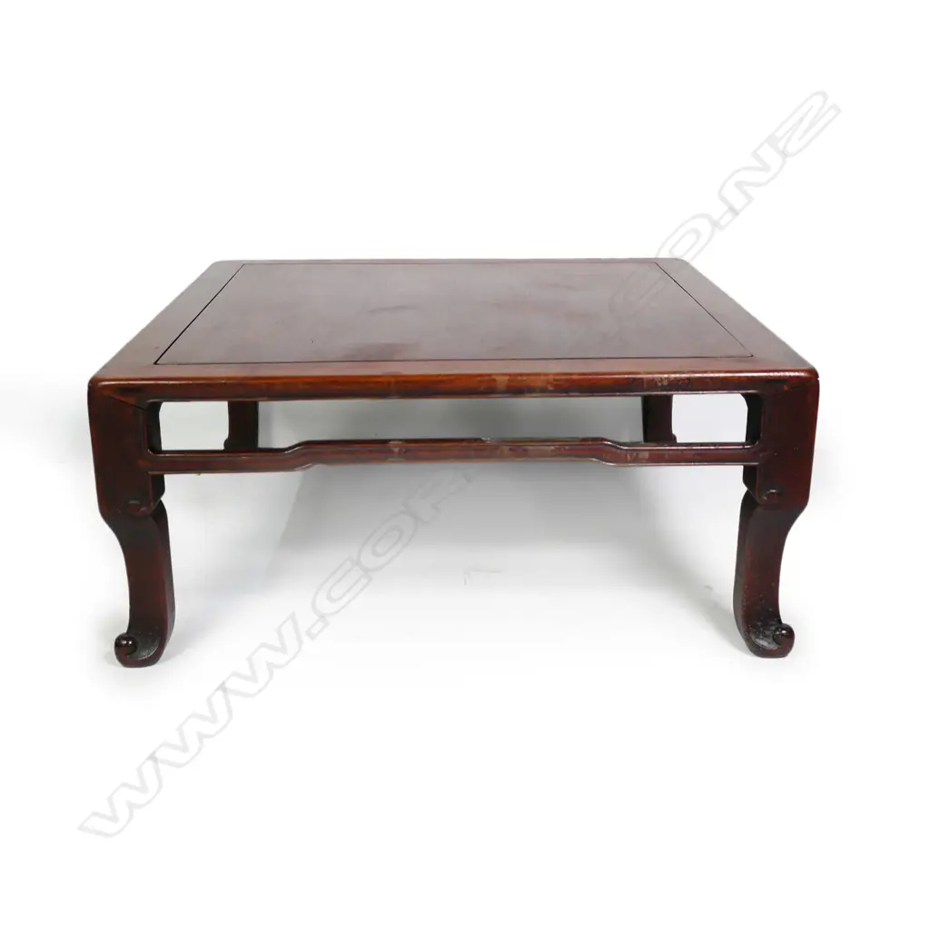 A Chinese rosewood square low table Image 1++